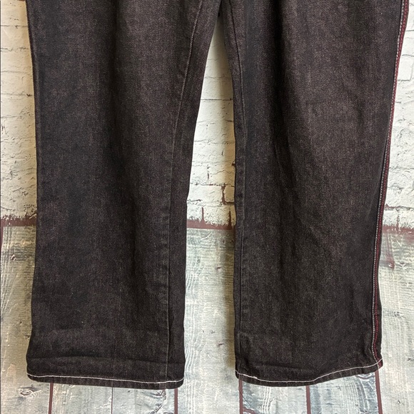 Vintage Y2K Baggy Skater Jeans Contrast Stitching Sz 36X32 Loose Punk Retro - Picture 11 of 13